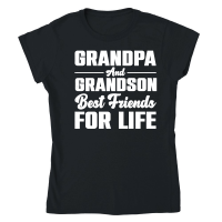 Product Grandpa And Grandson Best Friends For Life Classic Womens Crewneck T-shirt