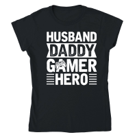 Product Husband Daddy Gamer Hero Classic Womens Crewneck T-shirt