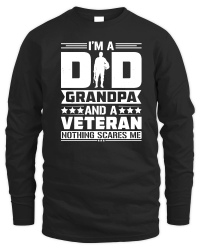 Product I'm a Dad Grandpa And a Veteran Nothing Scares Me Unisex Sweatshirt
