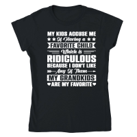 Product My Grandkids Are My Favorite Child Grandpa Grandma Classic Womens Crewneck T-shirt