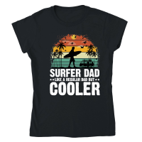 Product Surfer Dad Like A Regular Dad But Cooler Classic Womens Crewneck T-shirt