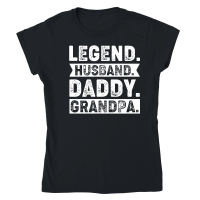 Product Legend Husband Daddy Grandpa Birthday Classic Womens Crewneck T-shirt