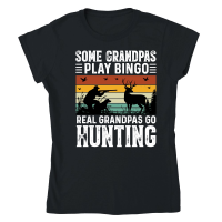 Product Some Grandpas Play Bingo Real Grandpas Go Hunting Classic Womens Crewneck T-shirt