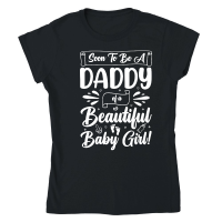 Product Soon To Be A Daddy of a Beautiful Baby Girl  (10) Classic Womens Crewneck T-shirt