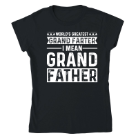Product World's Greatest Grand Farter I Mean Grandfather Classic Womens Crewneck T-shirt