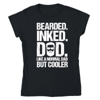 Product Bearded Inked Dad Like A Normal Dad But Cooler Classic Womens Crewneck T-shirt