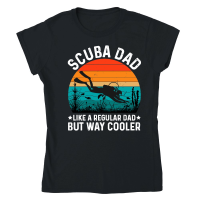 Product Scuba Dad Like A Regular Dad But way Cooler Classic Womens Crewneck T-shirt