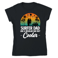 Product Surfer Dad Like A Regular Dad But Cooler Classic Womens Crewneck T-shirt