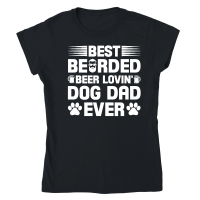 Product Best Bearded Beer Lovin' Dog Dad Ever Classic Womens Crewneck T-shirt