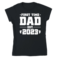 Product First Time Dad Est 2023 Classic Womens Crewneck T-shirt