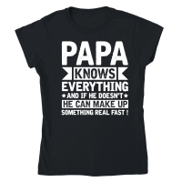 Product Papa Knows Everything Classic Womens Crewneck T-shirt