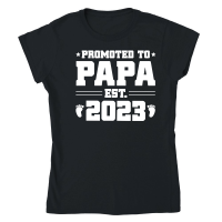 Product Promoted to Papa Est 2023 Classic Womens Crewneck T-shirt