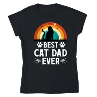 Product Best Cat Dad Ever Classic Womens Crewneck T-shirt