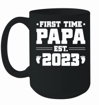 Product First Time Papa Est 2023 Mug