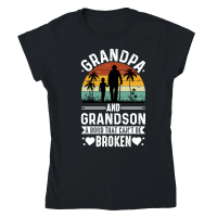 Product Grandpa And Grandson A Bond That Can't be Broken Classic Womens Crewneck T-shirt