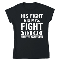 Product T1D Dad Diabetes Awareness Classic Womens Crewneck T-shirt