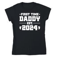 Product First Time Daddy Est 2024 Classic Womens Crewneck T-shirt