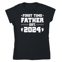 Product First Time Father Est 2024 Classic Womens Crewneck T-shirt