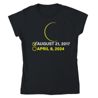 Product Eclipse Checklist Total Solar Eclipse April 8 2024 Eclipse Classic Womens Crewneck T-shirt
