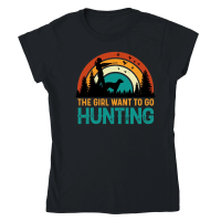 Product The Girl Want to Go Hunting Classic Womens Crewneck T-shirt