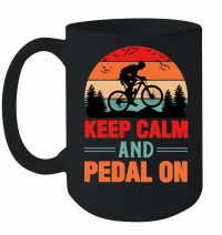 Product Keep Calm And Pedal On Cycling Mug