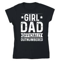 Product Girl Dad Officially Outnumbered Classic Womens Crewneck T-shirt