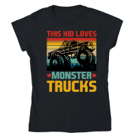 Product This Kid Loves Monster Trucks Classic Womens Crewneck T-shirt