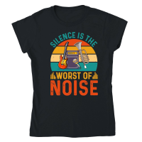 Product Silence is the Worst of Noise Music Classic Womens Crewneck T-shirt