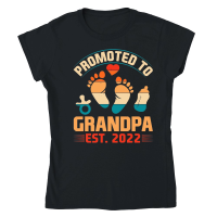 Product Promoted to Grandpa Classic Womens Crewneck T-shirt