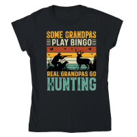 Product Some Grandpas Play Bingo Real Grandpas Go Hunting Classic Womens Crewneck T-shirt