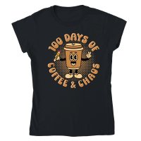 Product 100 Days Of Coffee Classic Womens Crewneck T-shirt