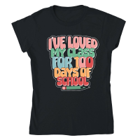 Product 100 Days of School 1 Classic Womens Crewneck T-shirt