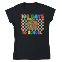 Product 100 Days Of School Classic Womens Crewneck T-shirt