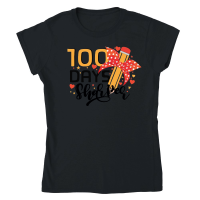 Product 100 Days Sharper Trendy Classic Womens Crewneck T-shirt