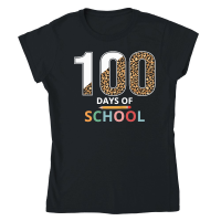 Product Leopard 100 Day Of School Classic Womens Crewneck T-shirt