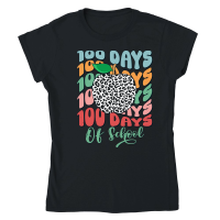 Product Retro 100 Days Of School Classic Womens Crewneck T-shirt