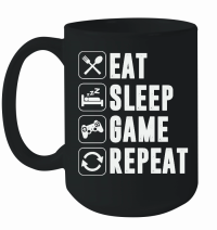 Product Eat Sleep Game Repeat Gaming Gamer Mug