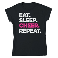 Product Eat Sleep Cheer Repeat Classic Womens Crewneck T-shirt