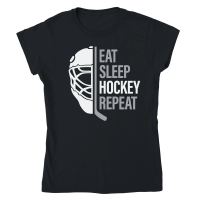 Product Eat Sleep Hockey Repeat Ice Hockey Classic Womens Crewneck T-shirt