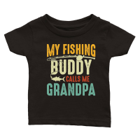 Product My Fishing Buddy Calls Me Grandpa Classic Baby Crewneck T-shirt