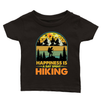 Product Happiness Is A Day Spent Hiking Classic Baby Crewneck T-shirt