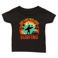 Product Just a Boy Who Loves Surfing Classic Baby Crewneck T-shirt
