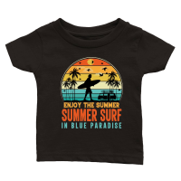 Product Enjoy The Summer Summer Surf In Blue Paradise Classic Baby Crewneck T-shirt