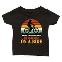Product Never Underestimate an Old Man On a Bike Classic Baby Crewneck T-shirt