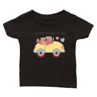 Product Retro Valentine Couple Bears Sublimation Classic Baby Crewneck T-shirt