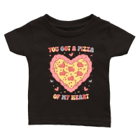 Product Retro Valentine Pizza  Sublimation Classic Baby Crewneck T-shirt