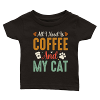 Product All I Need Is Coffee And My Cat Classic Baby Crewneck T-shirt