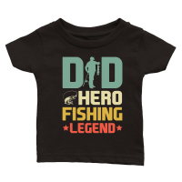 Product Dad Hero Fishing Legend Classic Baby Crewneck T-shirt