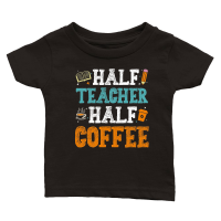 Product Half Teacher Half Coffee Classic Baby Crewneck T-shirt