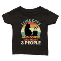 Product I Like Cats And Coffee and Maybe 3 People Classic Baby Crewneck T-shirt